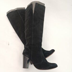 🖤 te casan N. Y. limited edition tall black suede heeled boots size 38 🖤
